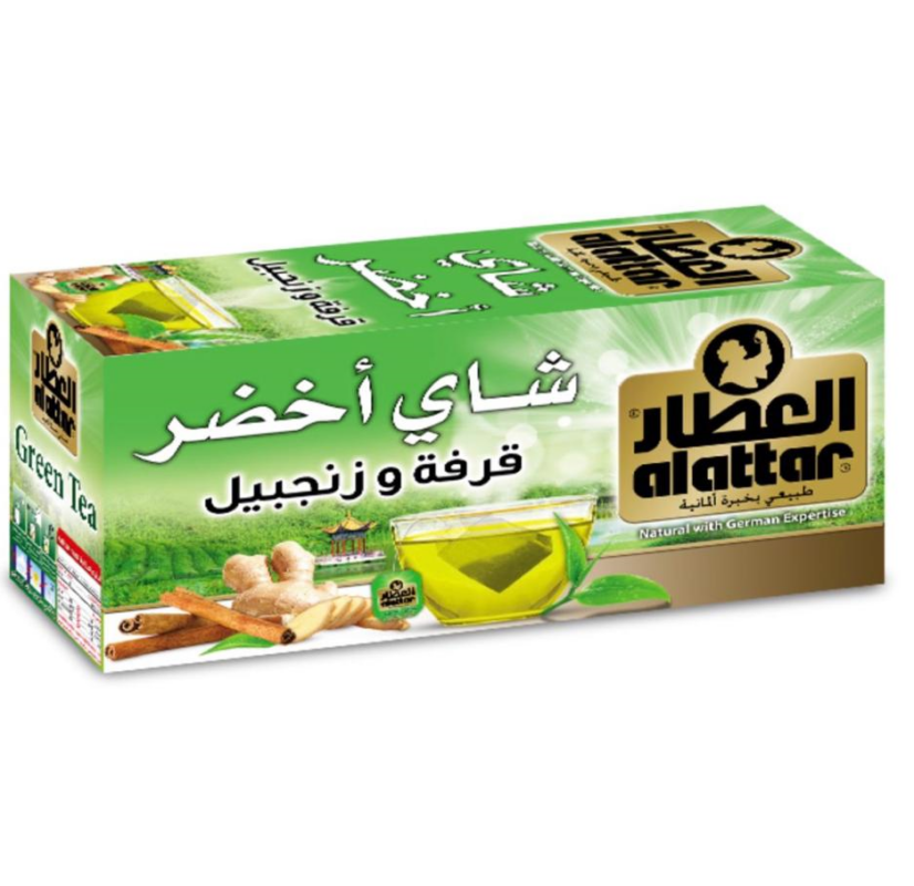 Al Attar Green Tea Cinnamon & Ginger 20 Bags